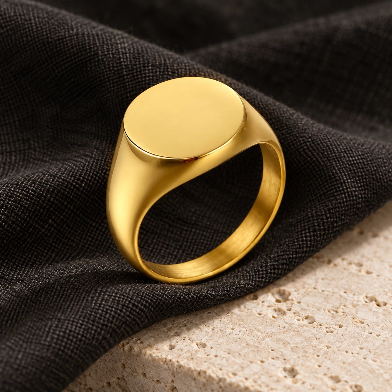 Gold Signet Ring — detail view
